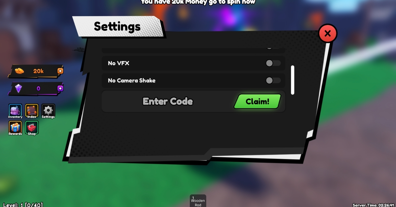 Click Working Code and Click Claim Button