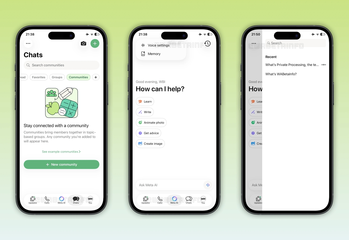 Dedicated Meta AI tab in WhatsApp