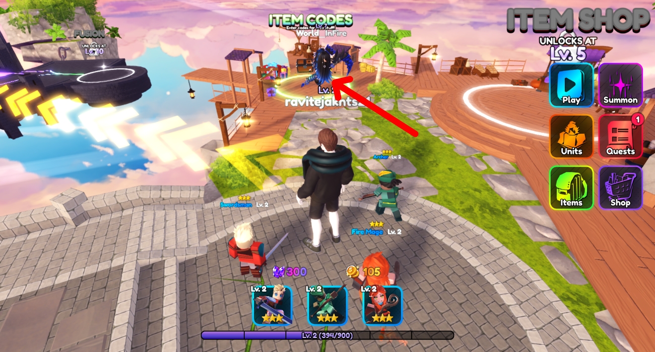 Go to the Item Codes circle