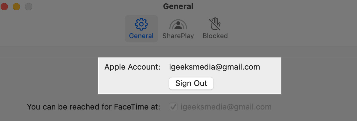 Stop FaceTime Calls from Ringing in Mac