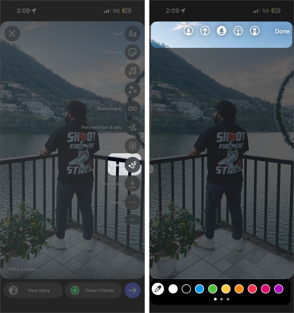 Tap the Draw Tool Icon and Select the Highlighter