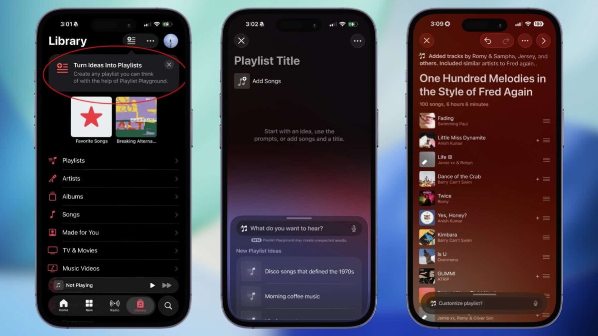 iOS 26.4 Beta Apple Music Playlist playground