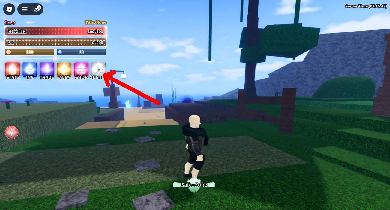 Click the Setting icon