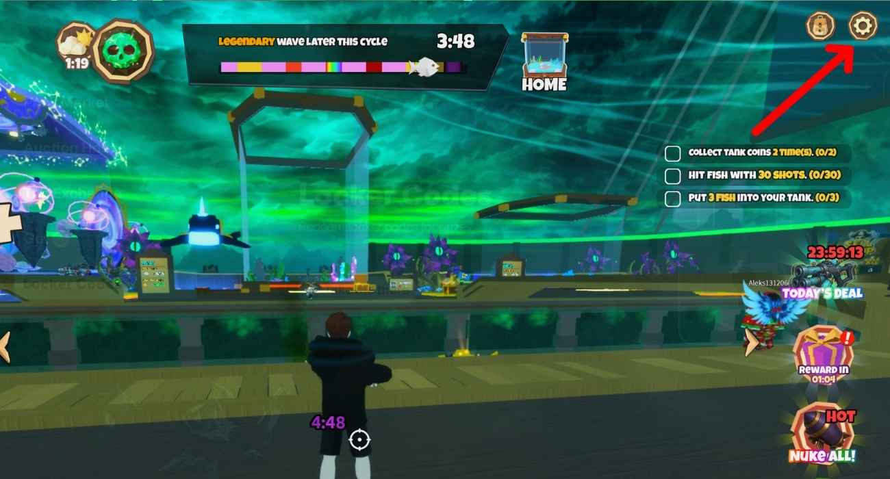 Click the Settings icon in the top right corner