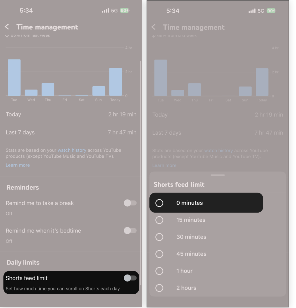 Disabling YouTube Shorts Feed