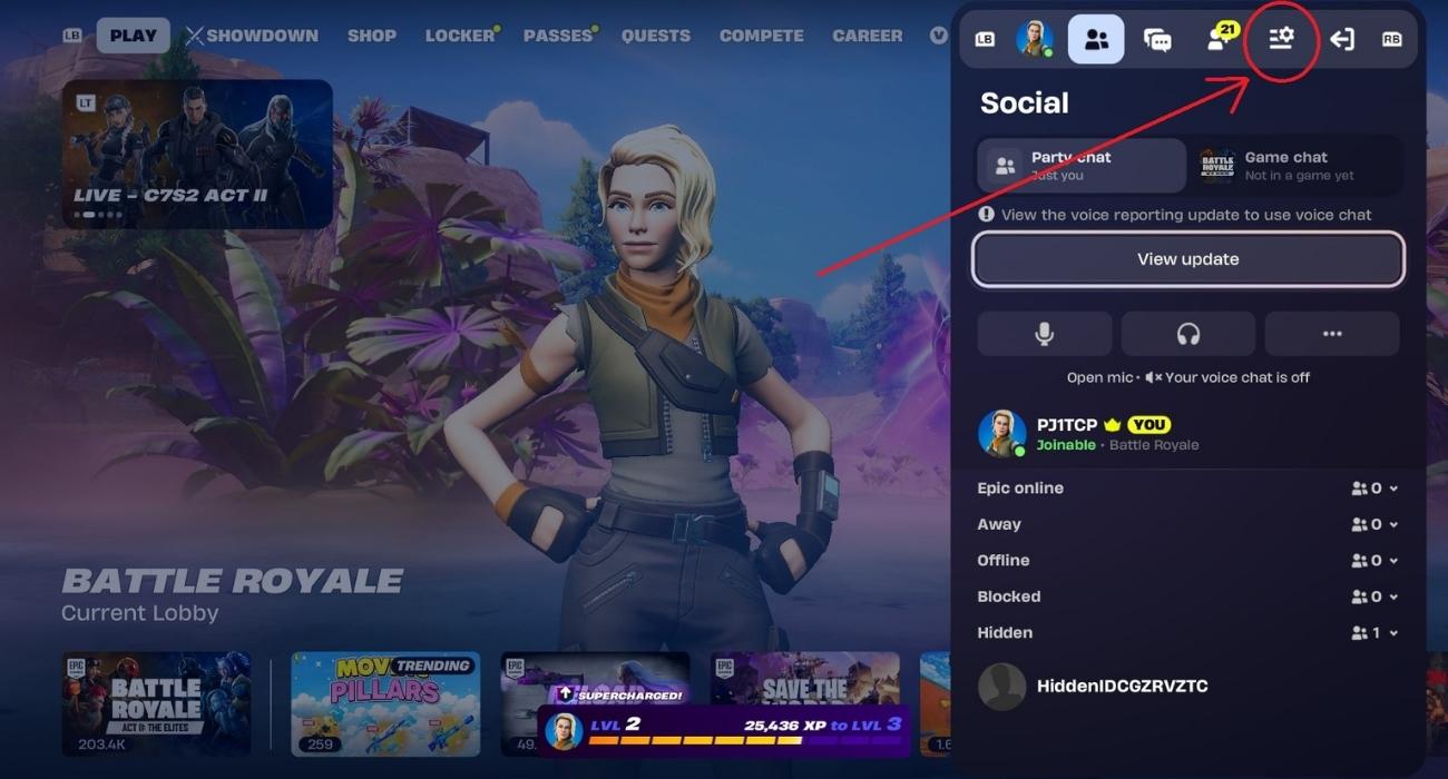 Go to the Menu tab