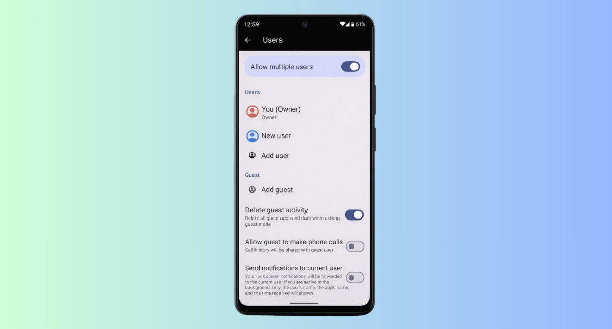 Multiple user profiles