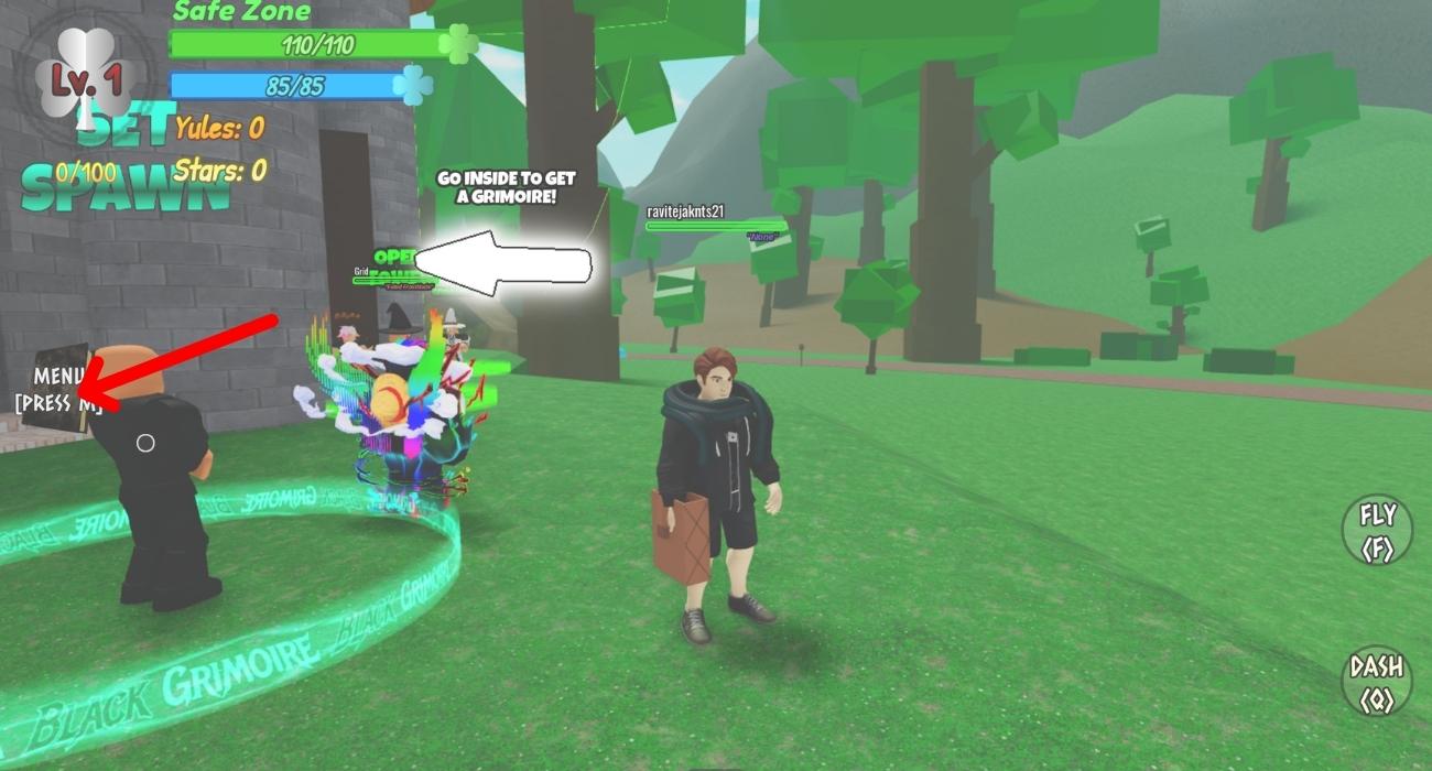 Press the M key or tap the menu button