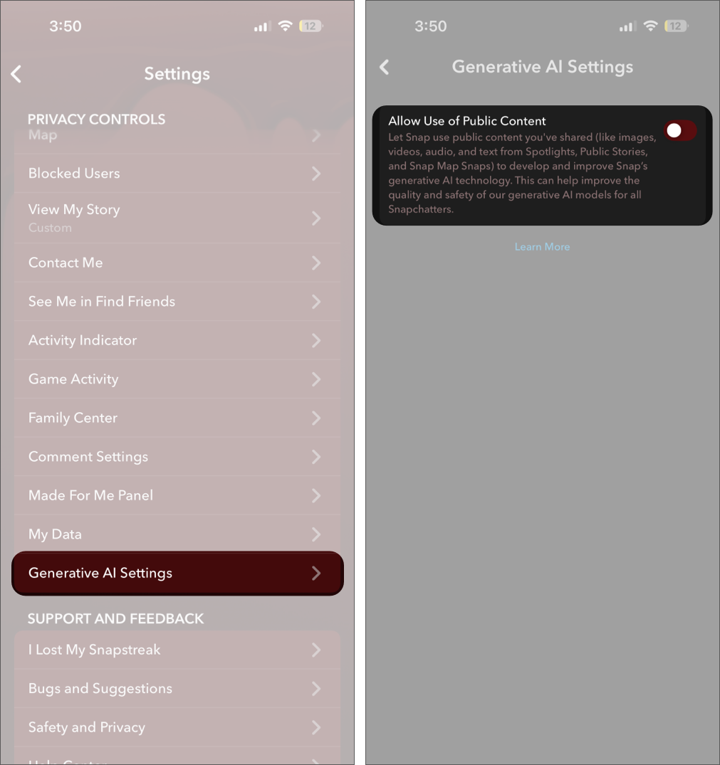 Reviewed AI and data permissions