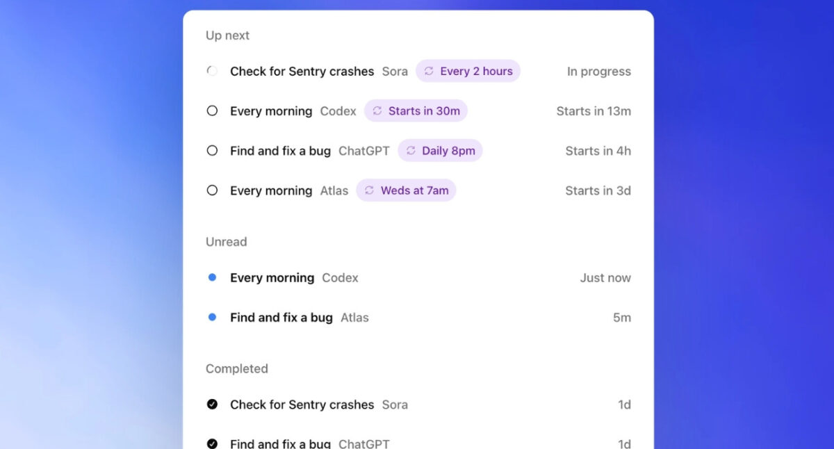 Running recurring tasks automatically