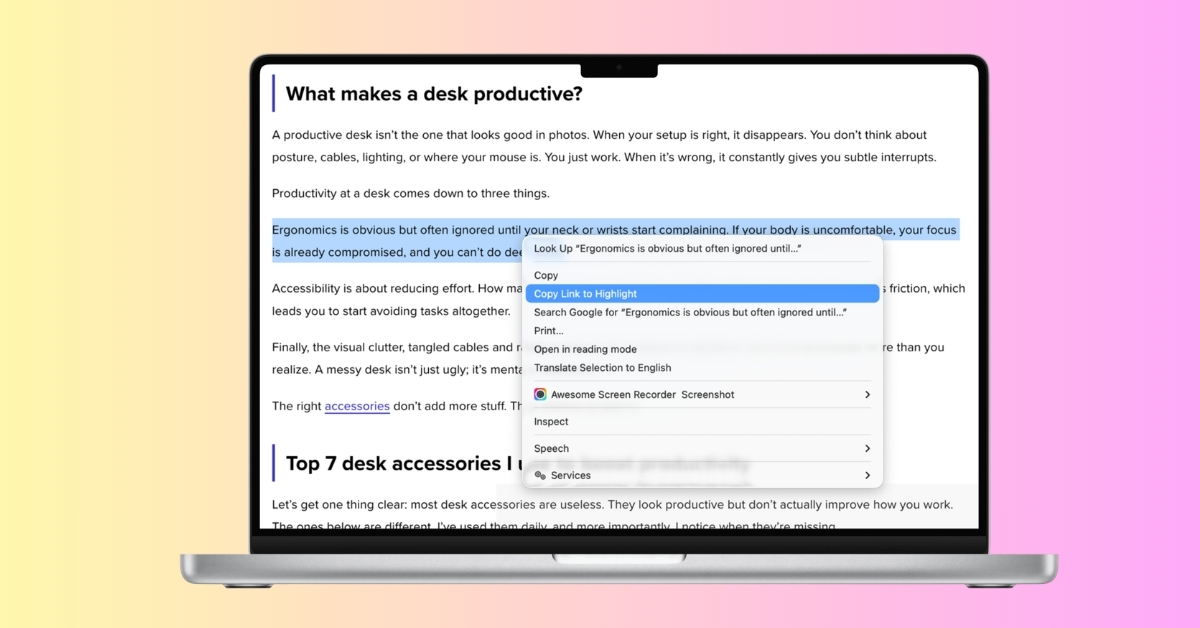 This Mac trick lets me share the exact line I want