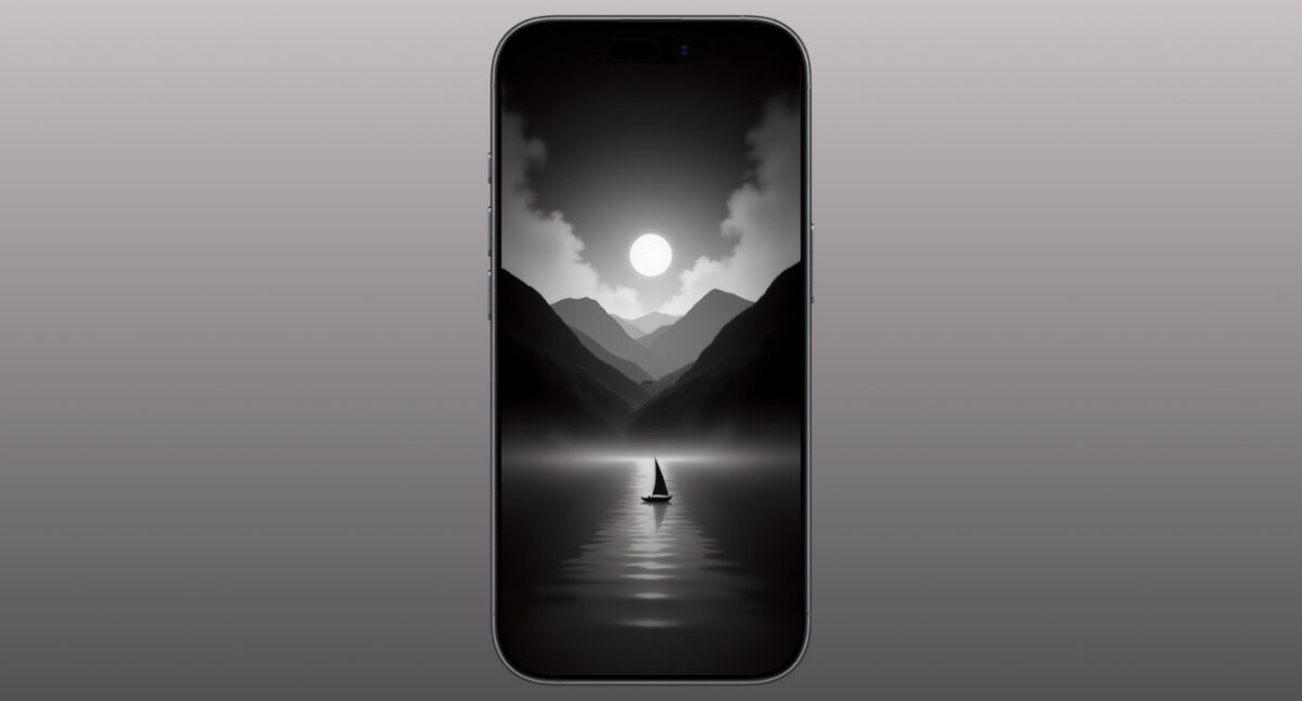 Black and white Moonlit valley