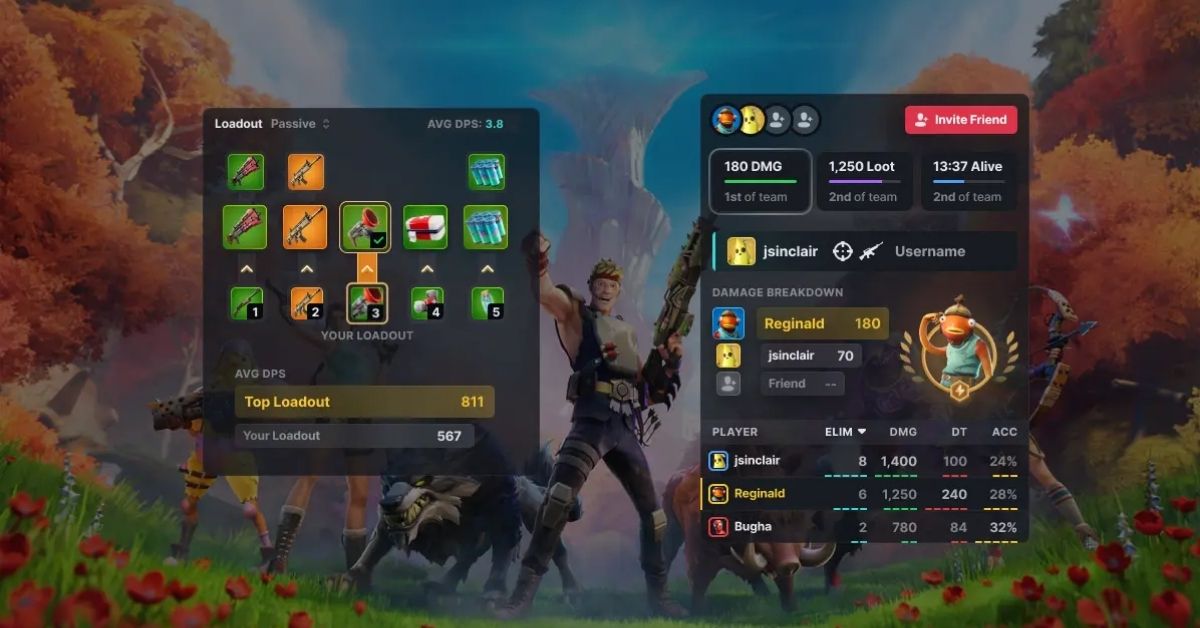 Blitz GG Fortnite stats tracker with advanced performance metrics