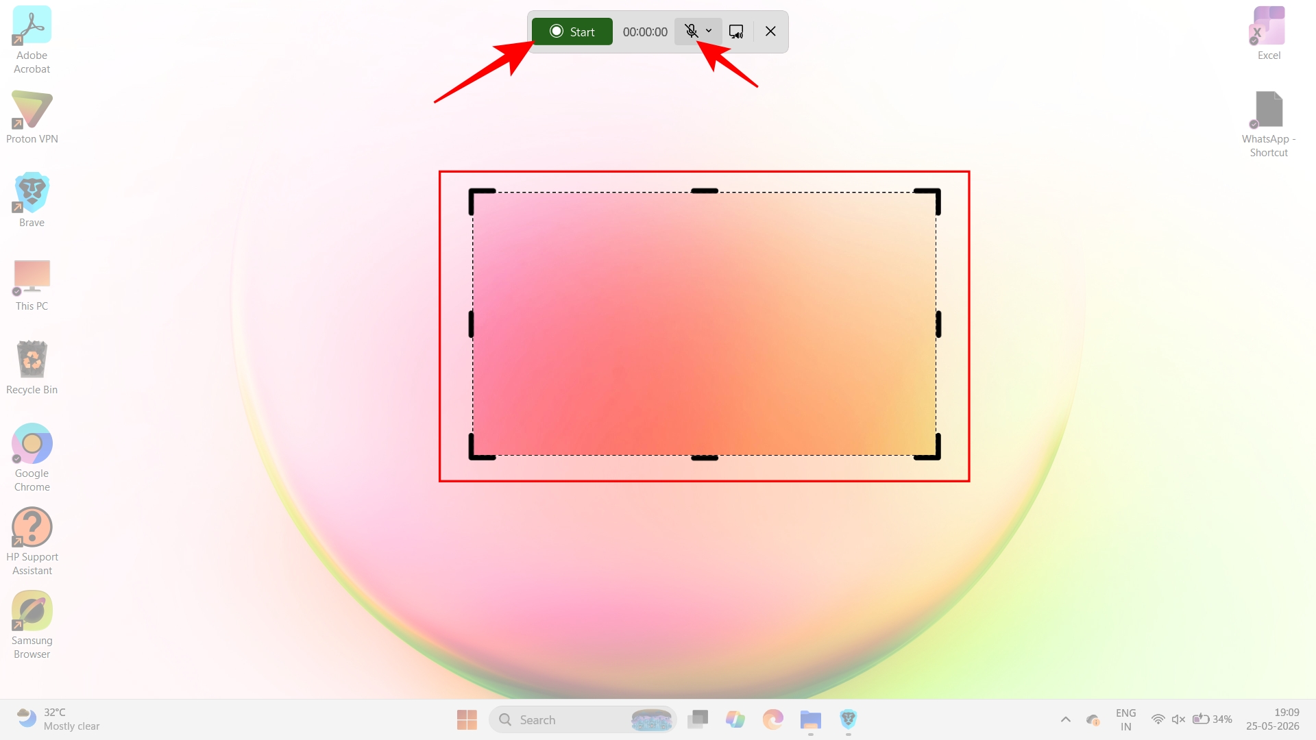 Drag a box around the exact part and hit the Start button