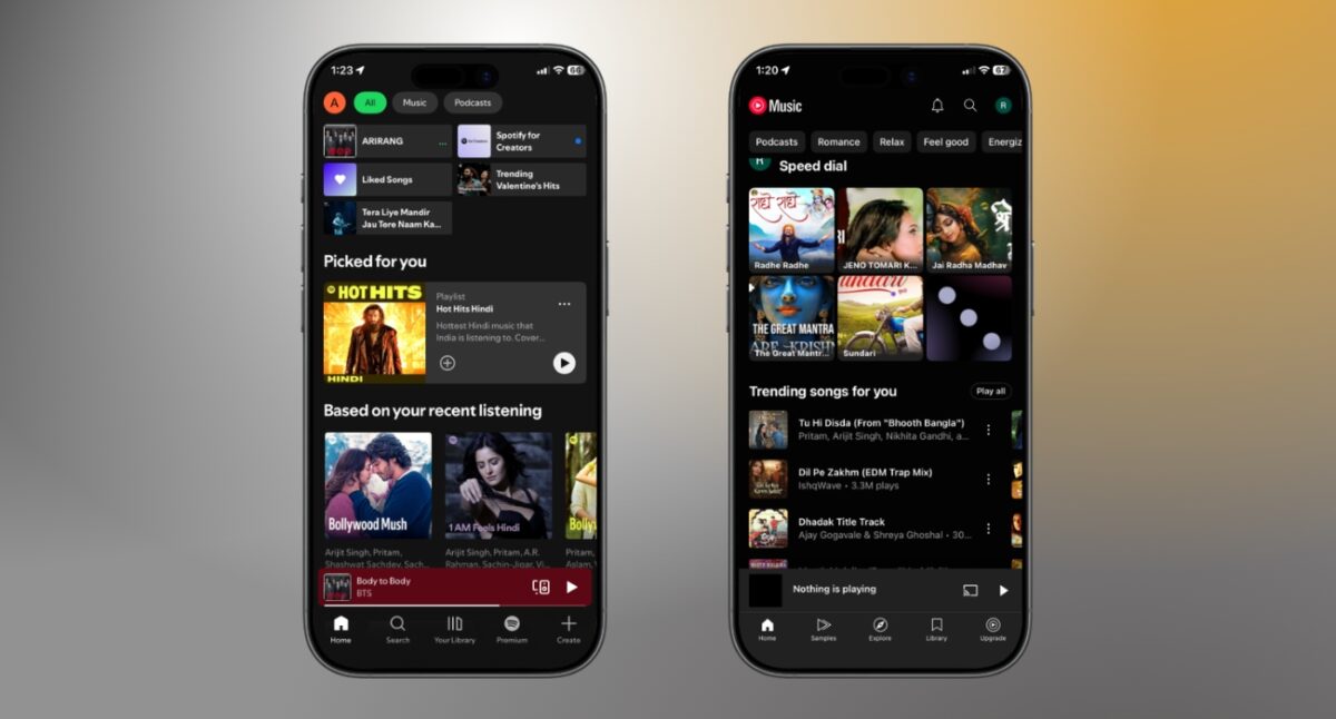 First impressions Spotify vs YouTube Music