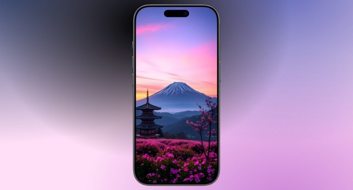 Mount Fuji pink sunset wallpaper