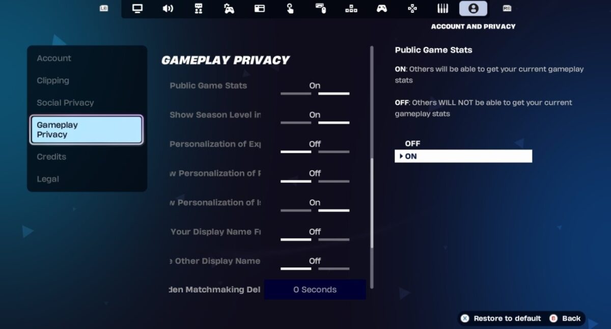Public game stats fortnite
