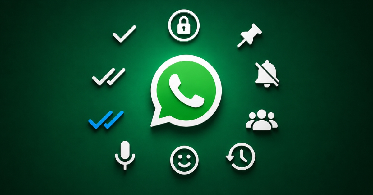 What do WhatsApp icons and symbols mean