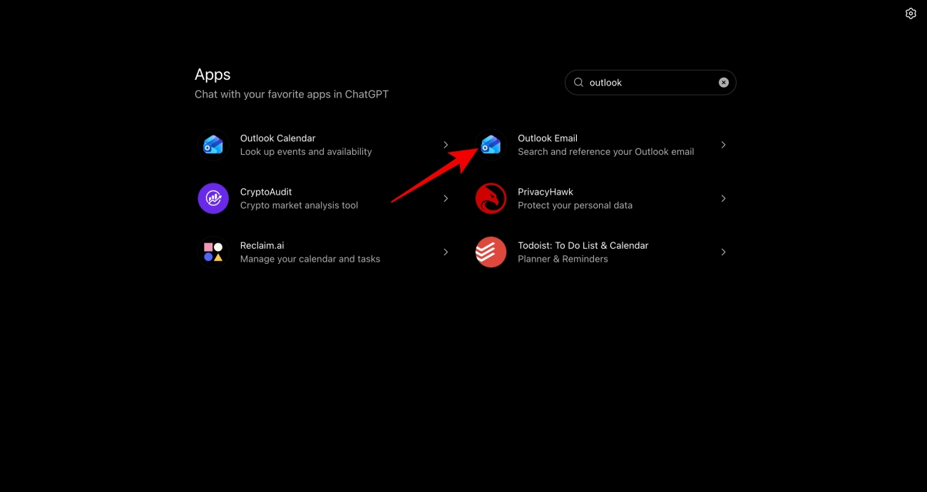 Choose Gmail or Outlook