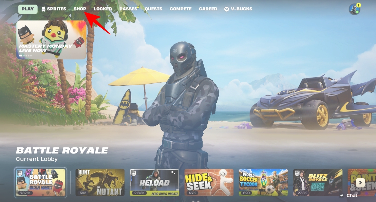 Claim Peacemaker in Fortnite