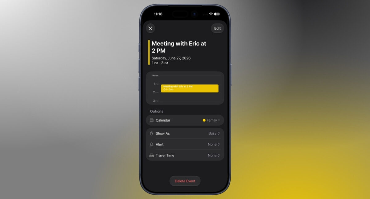 Create events with natural language