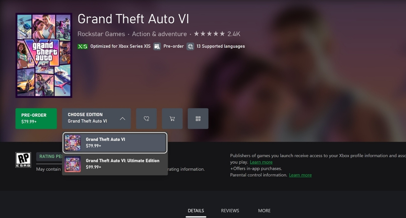 Edition select gta 6 Microsoft store xbox
