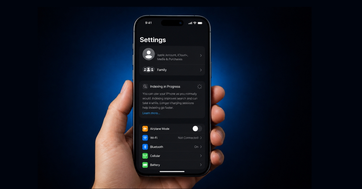 Fix iPhone stuck on Indexing in Progress