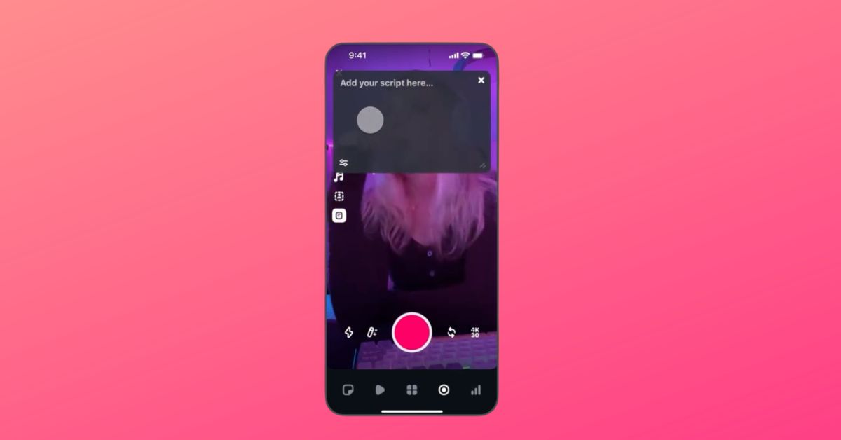 Instagram creators can now record videos with a built-in teleprompter