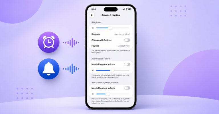 Separate alarm and notification volume controls in iOS 27