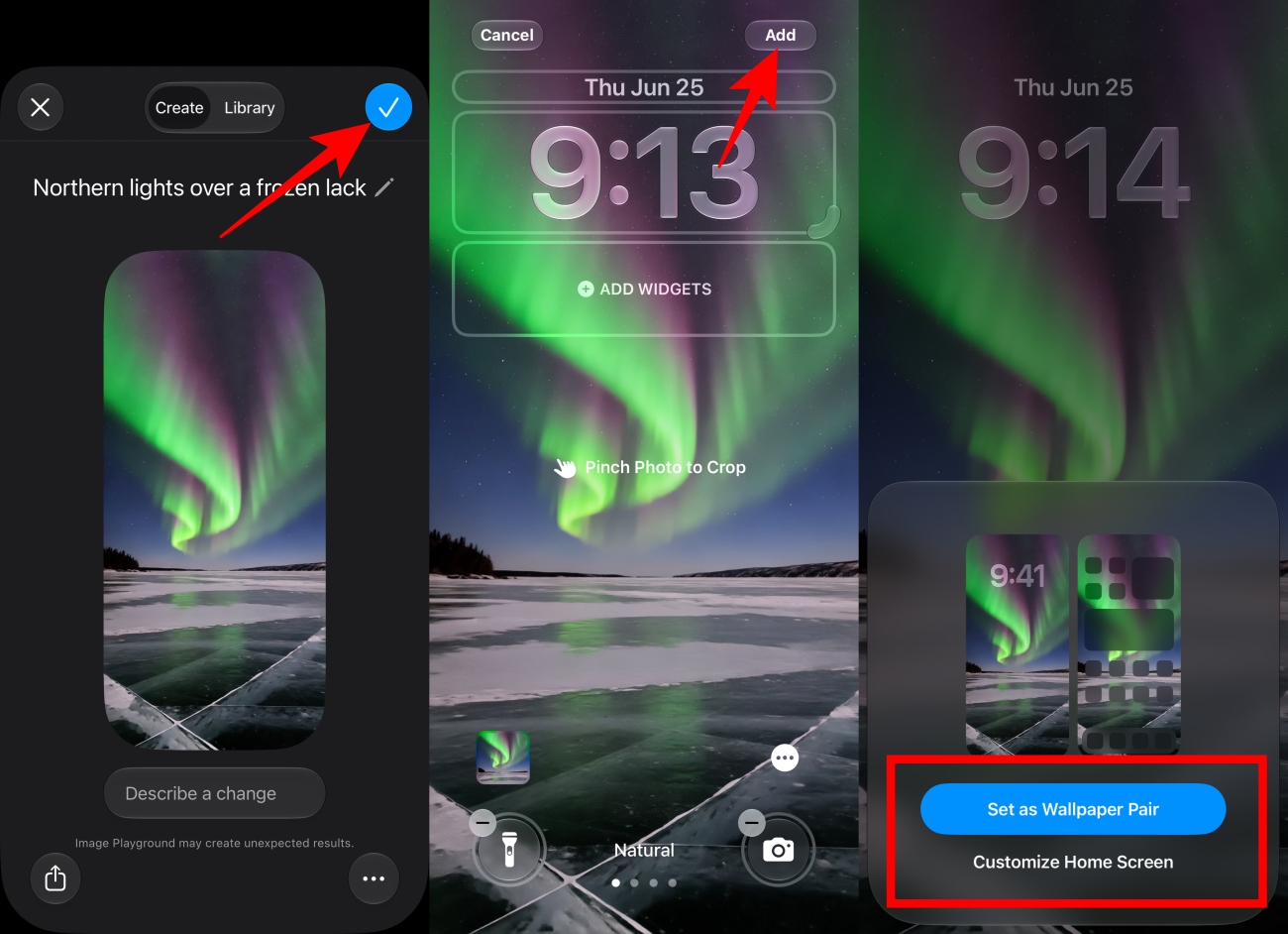 Set as Wallpaper Pair to apply it to your iPhone Lock Screen and Home Screen