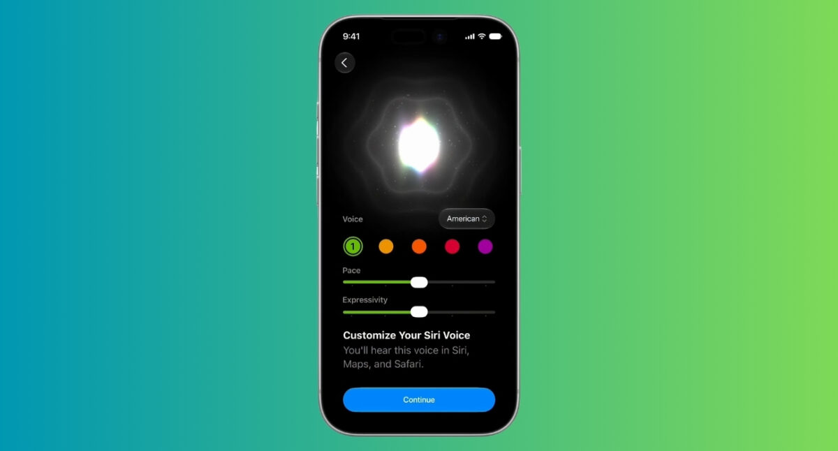 Siri AI features a new voice that is customizable