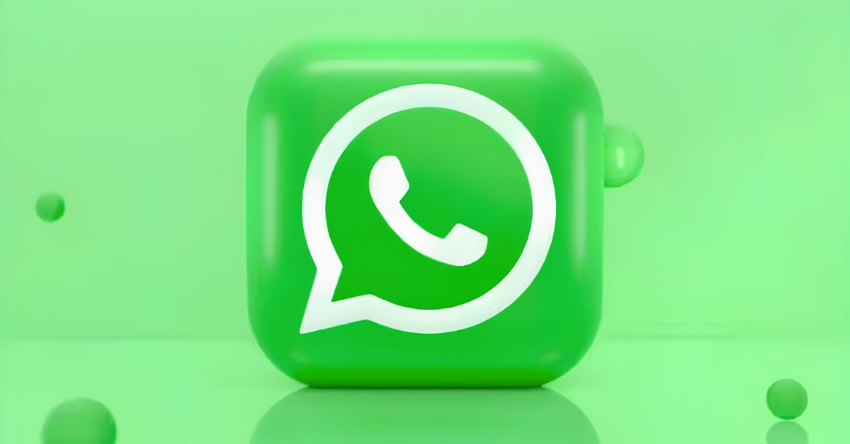 Green rounded cube featuring the white WhatsApp speech-bubble logo in the center.