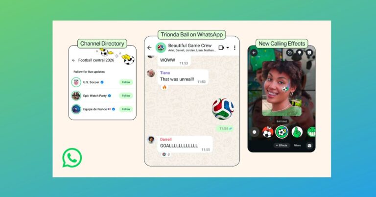 WhatsApp gets ready for the FIFA World Cup 2026 with new fan features