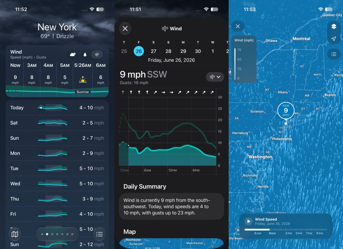Wind tracking in iOS 27