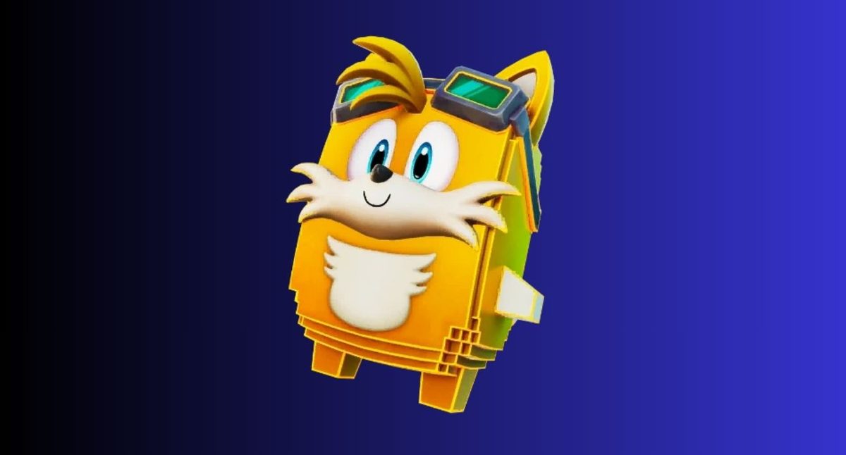 Fortnite sprites: All types, variants, and abilities – iGeeksBlog Yellow voxel backpack character with goggles, floating against a blue gradient background.