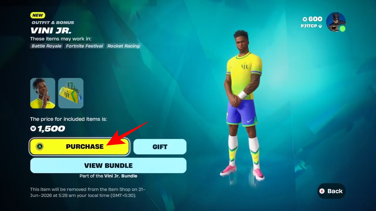 Vini jr bundle fortnite