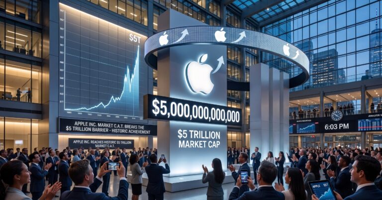 Apple becomes the second company to hit a $5 trillion valuation