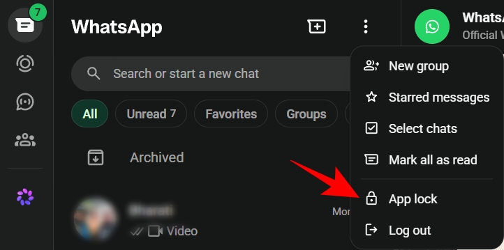 Click the three-dot icon at the top