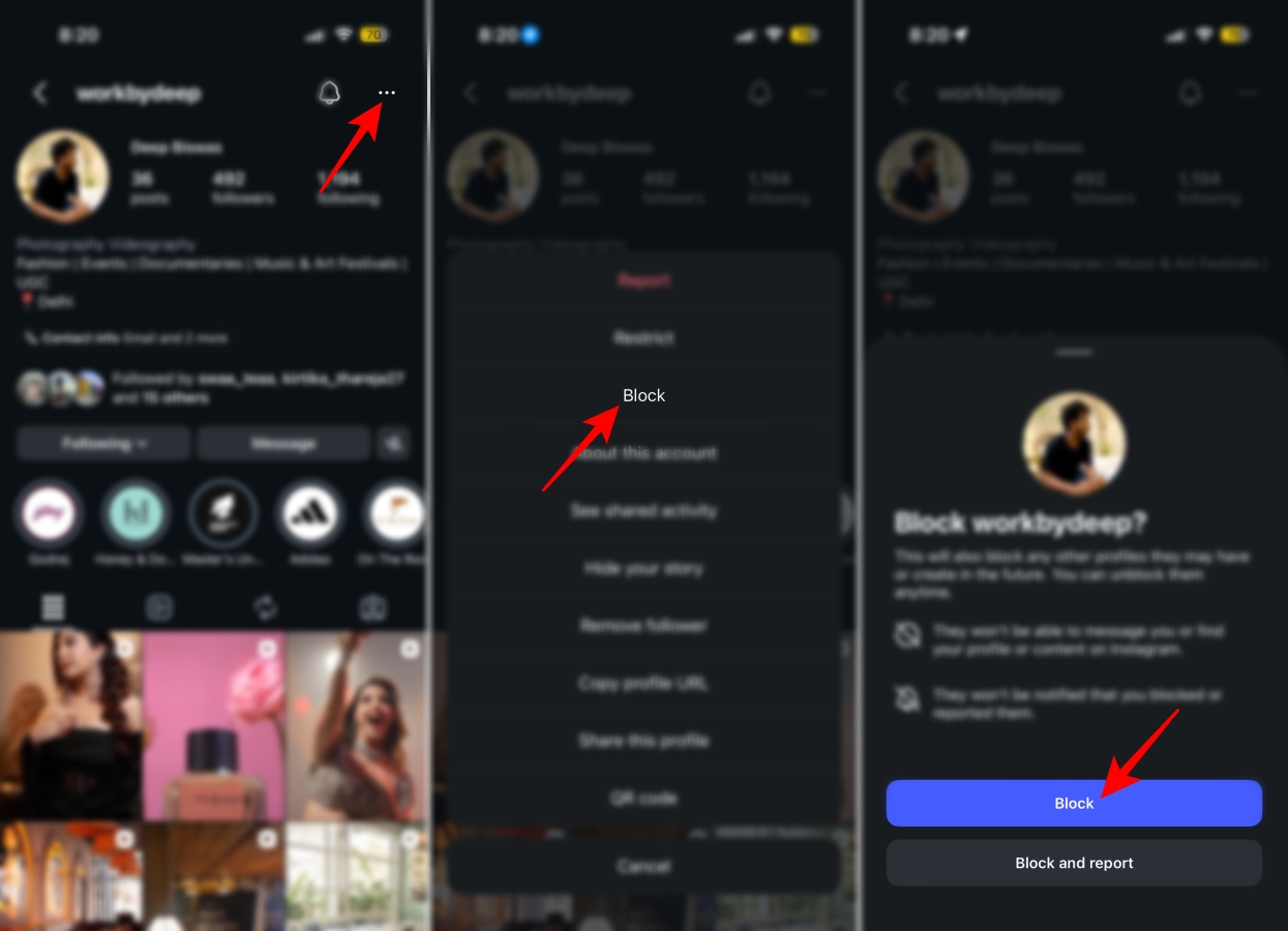 How to Block someone on Instagram