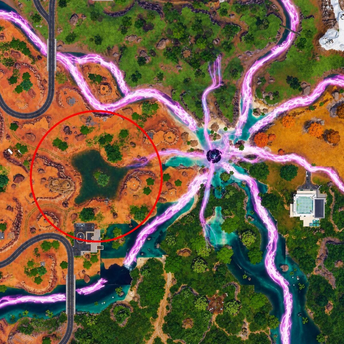 Lake near zero point fortnite
