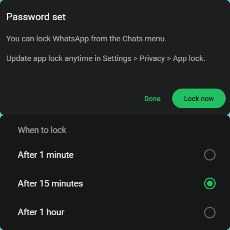 Lock WhatsApp Web with a password