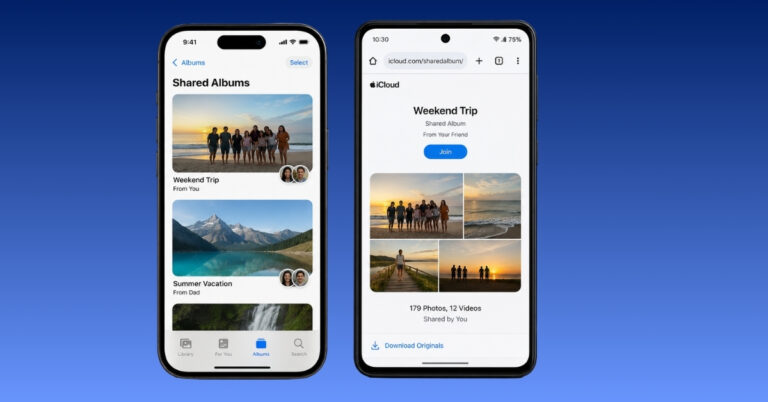 Share iPhone album with android friends in iOS 27