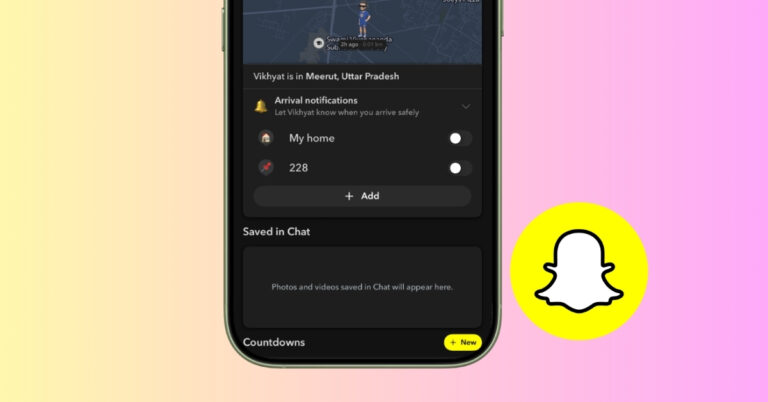 Snapchat Arrival Notifications