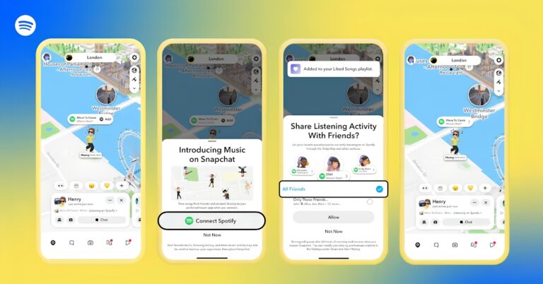 Snapchat's new Now Playing feature brings live Spotify sharing to Snap Map