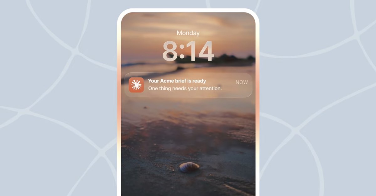 Claude Cowork notification on an iPhone lock screen
