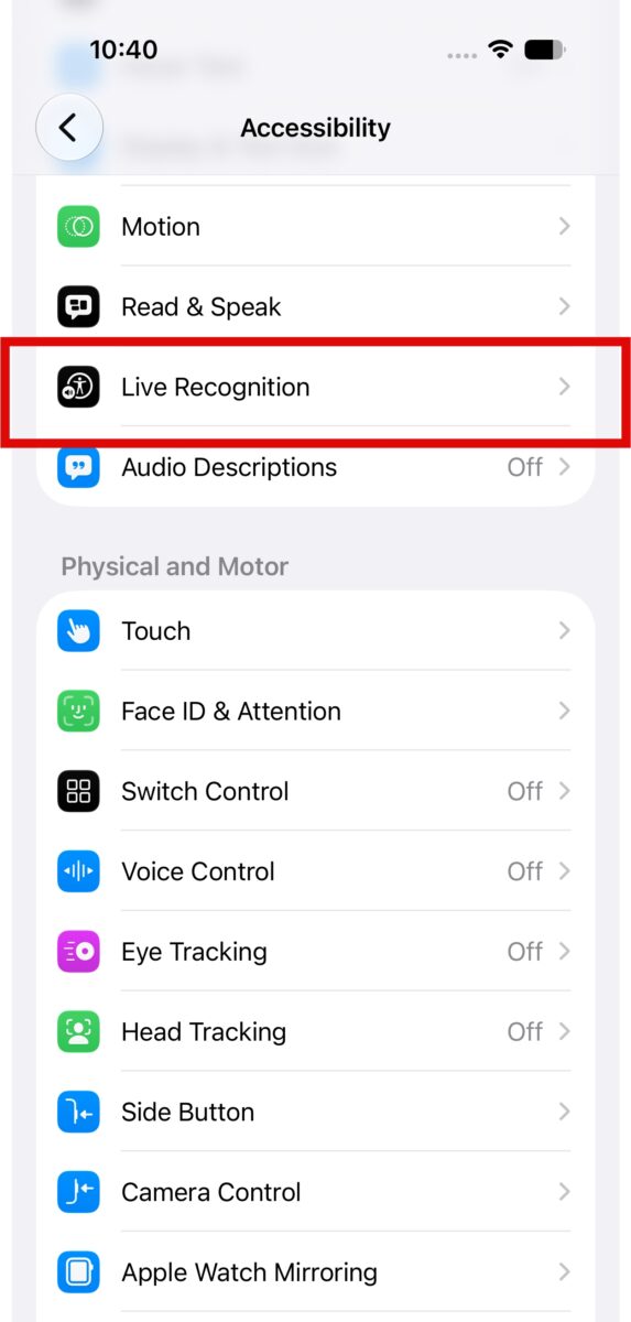 iOS 27 Live Recognition