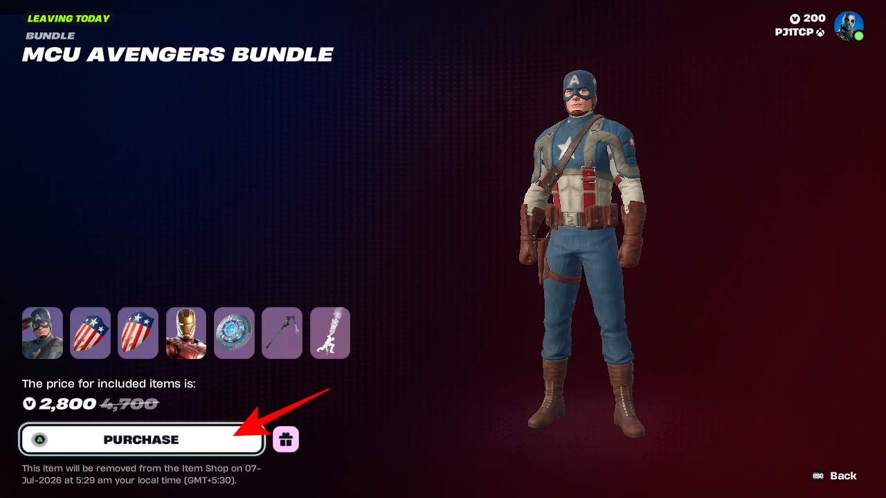 MUC Avengers bundle Fortnite
