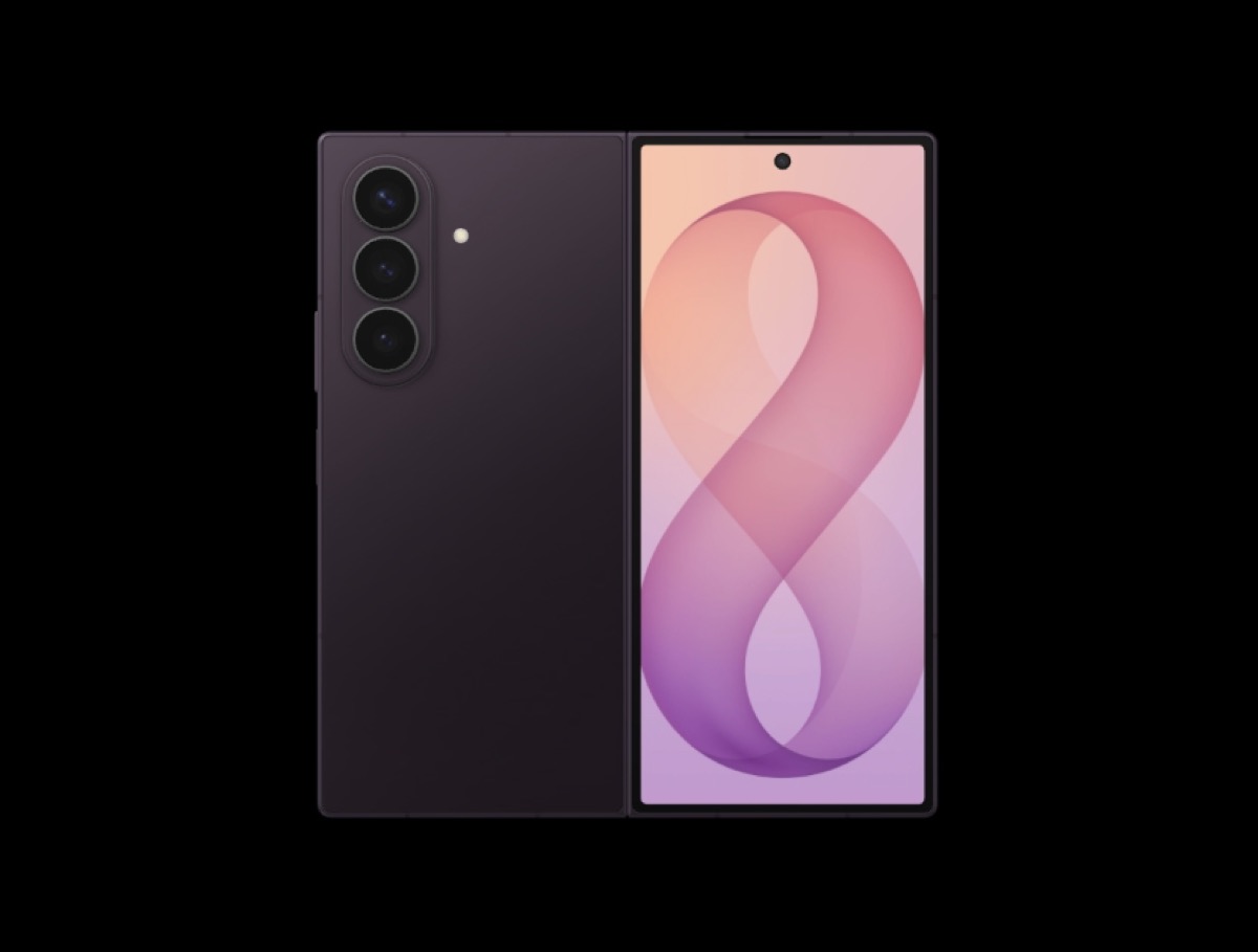 Violet Shadow Samsung Galaxy Z Fold8 Ultra shown open and closed
