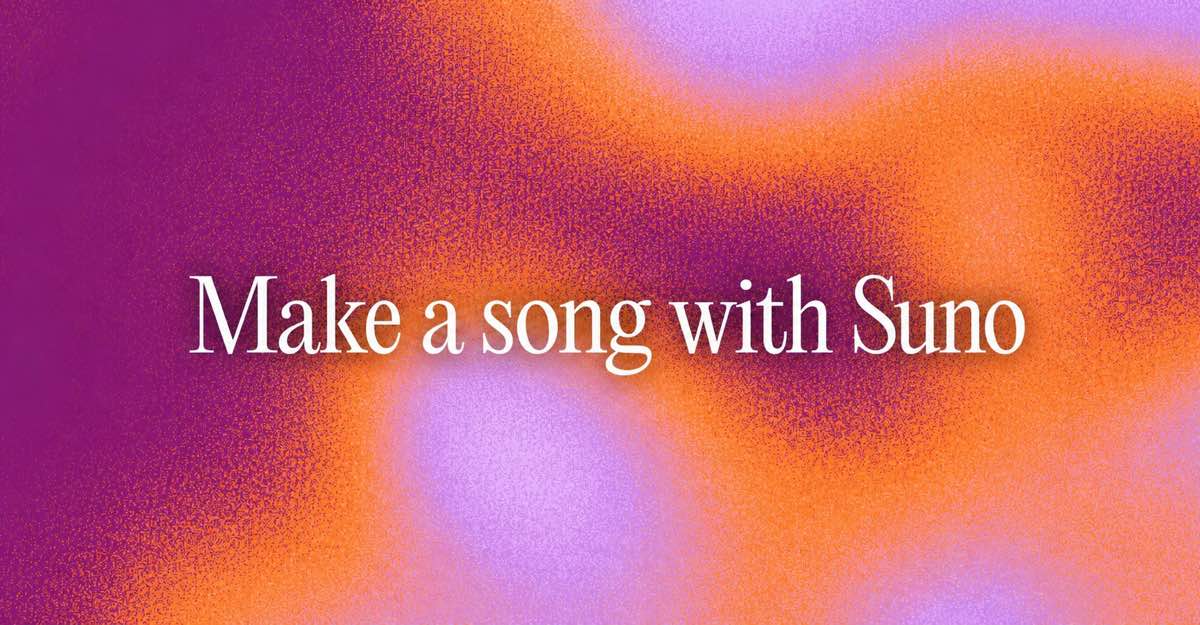 Suno AI song generator featured image with the text Make a song with Suno