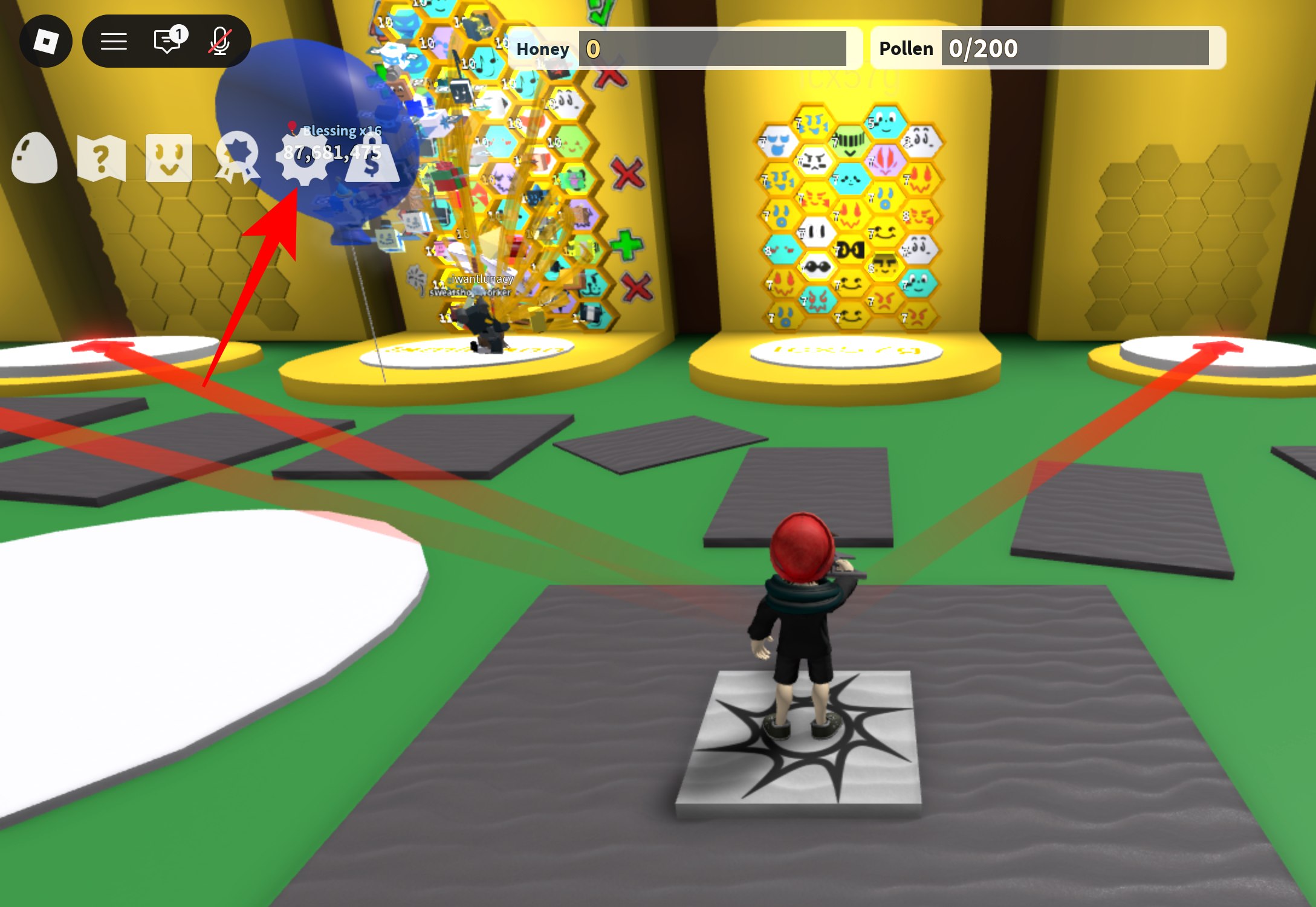 Click the gear icon on the left side of the screen